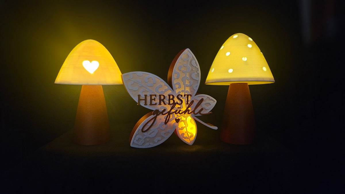 🍄 Leuchtpilze – gemütliche Lichtdeko für die Herbstzeit 🍄