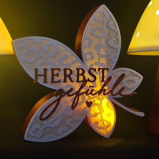 🍁 „Herbstgefühle“ Deko-Blatt – herbstlicher Blickfang mit liebevollen Details 🍁