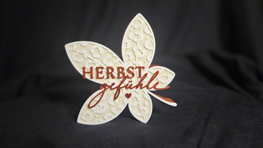 🍁 „Herbstgefühle“ Deko-Blatt – herbstlicher Blickfang mit liebevollen Details 🍁